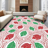Nordic Winter Pinecone Swirl Traditional Frosty Enchanted(Red)