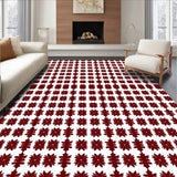 Winterfest Interlocking Grid with Pinecone Detailing(Red)