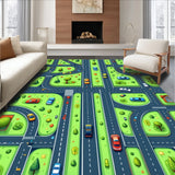 Interactive Road Traffic Playmat for(Blue)