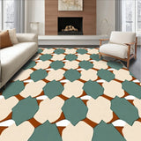 Mid Modern Interlocking Motif with Retro Flair(Beige)