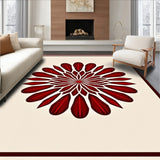 Luxurious Sunburst Radial Bloom Decorative Floor Statement(Red)