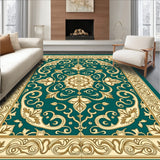Oriental Damask with Classic Paisley Scrollwork Design(Teal)