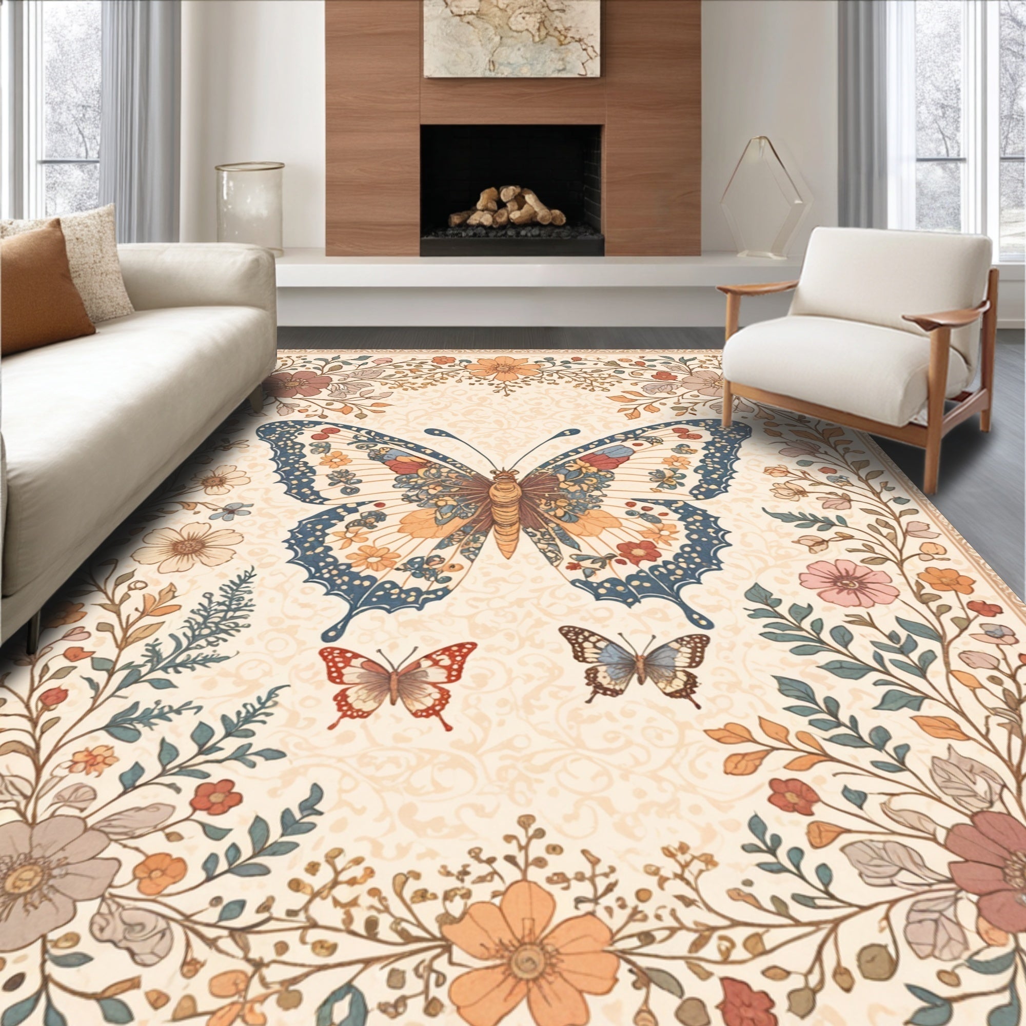 Soft Modern Butterfly Nursery Rug Rug – ODIKA