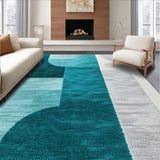 Modern Abstract Low Pile(Blue)