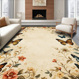 Modern Vintage Non Slip Throw(Beige)