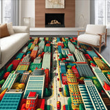Playful Cityscape Kids Playmat(Blue)