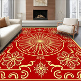 Festive Starburst with Snowflake Motifs and Holiday Accents(Red)