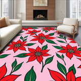 Vintage Poinsettia Bloom Design with Traditional Holiday Floral(Pink)