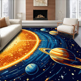 Galaxy Design Boys Playmat with Planets(Yellow)
