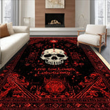 Macabre Skull Duo Witchy Home Decor Spooky Black(Red)