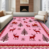 Whimsical Reindeer Sleigh Ride Arctic Adventure Holiday Fantasy(Pink)