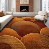Modern Wavy Circles Design(Brown)