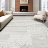 Contemporary Grey High Traffic Wool(Beige)