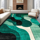 Modern Abstract Green & Black Design(Teal)