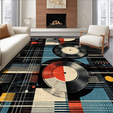 Stylish Half Round Patio Welcome Mat(Black)