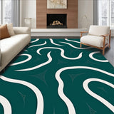 Abstract Wave Ripple Flow Dynamic Movement Contemporary Art Style(Green)