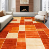 Modern Plush Non Slip Nursery in Orange(Orange)