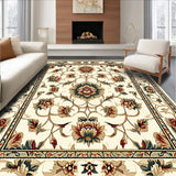 vintage floral low pile(Beige)