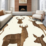 Shaggy Faux Deer Fur for Kids Play Area and Nursery(Beige)