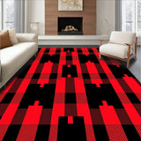 Classic Lumberjack Grid Harvest Seasonal Decorative Tapestry(Red)