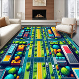Colorful City Traffic Playroom Educational(Blue)