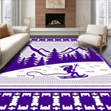 Antlered Friend Sledding Semicircular Entrance Decoration(Purple)