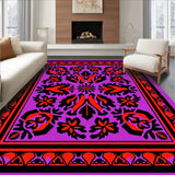 Art Holly Leaf Mosaic With Interlocking Festive Ornaments(Purple)