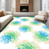 Artisan Abstract Brushstroke Design with Flowing Watercolor(Blue)