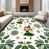 Merry Yuletide Pixie Semicircular with Flower Details(Green)