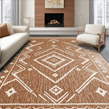 Yellowbrown Cream Tribal Entryway Area(Brown)