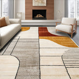 Modern Beige Hallway Runner(Beige)