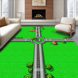 Kids Traffic Road Play Mat(Green)
