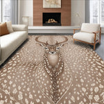 Ultra Soft Area Rug, Non Slip, Stain Resistant, Washable Area Rugs for Living Room, Bedroom, Contemporary Antelope Print Kitchen Rug(Beige) - ODIKA