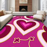 Modern Interlocking Rose Mosaic with Abstract Petal Forms(Pink)