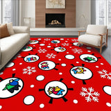 Holiday Snowball Fight Scene Festive with Playful Characters(Red)