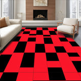 Vintage Grid with Retro Check Style(Red)