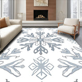 Winter Snowflake Motif Displaying Crystalline Inspired Designs(Gray)