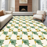 Artisan Interlocking with Unique Green Checked Accents(Beige)