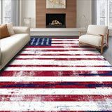 Stars & Stripes Forever Area Rug Patriotic Flair(Red)