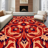 Kaleidoscope Bloom Textured with Symmetrical Petal Array(Red)