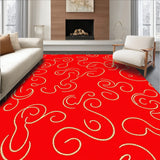 Modern Abstract Swirl Composition with Radiant Gold Dust Highlights(Red)