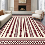 Merry Patchwork Quilt Design Winter Celebration Floor Covering(Burgundy)