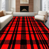 Merry Checkered Decorative Statement(Red)