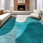 Ultra Soft Area Rug, Non Slip, Stain Resistant, Washable Area Rugs for Living Room, Bedroom, Modern Abstract Teal Grey Living Room(Gray) - ODIKA