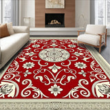 Festive Boho Medallion with Ornate Swirls and Leaf Motifs(Red)
