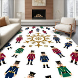 Rustic Nutcracker Parade Enchanting Seasonal Floor Embellishment(Red)