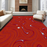 Swirling Galaxy Spiral with Starburst Contemporary Art(Red)
