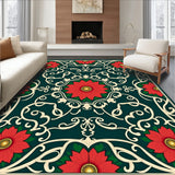 Whimsical Yuletide Scrollwork Poinsettia Filigree Artistic(Red)