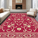 Acorn Vine Motif with Elegant Oak Leaf Detailing and Classic Scrollwork(Red)