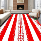 Cane Stripe Design with Peppermint Swirl Accents Winter Theme(Red)